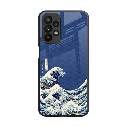 Waves back phone cover | glass case for samsung galaxy a23