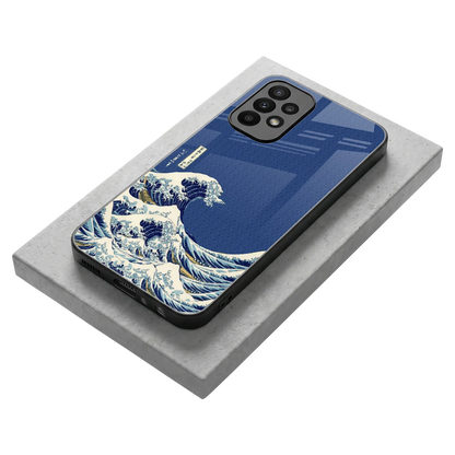 Waves stylish phone case for samsung galaxy a23 | glossy glass and slim fit