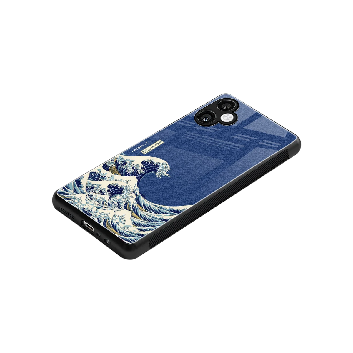 Waves stylish phone case for samsung galaxy a06 5g | glossy glass and slim fit
