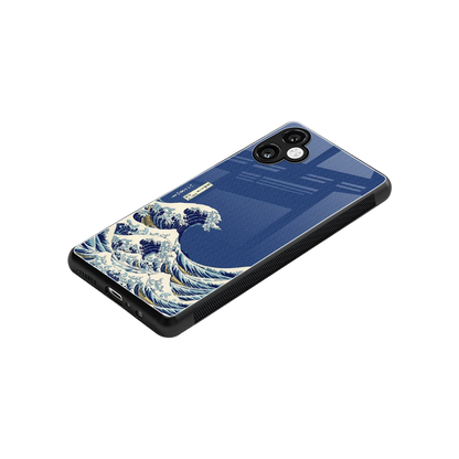 Waves stylish phone case for samsung galaxy a06 5g | glossy glass and slim fit