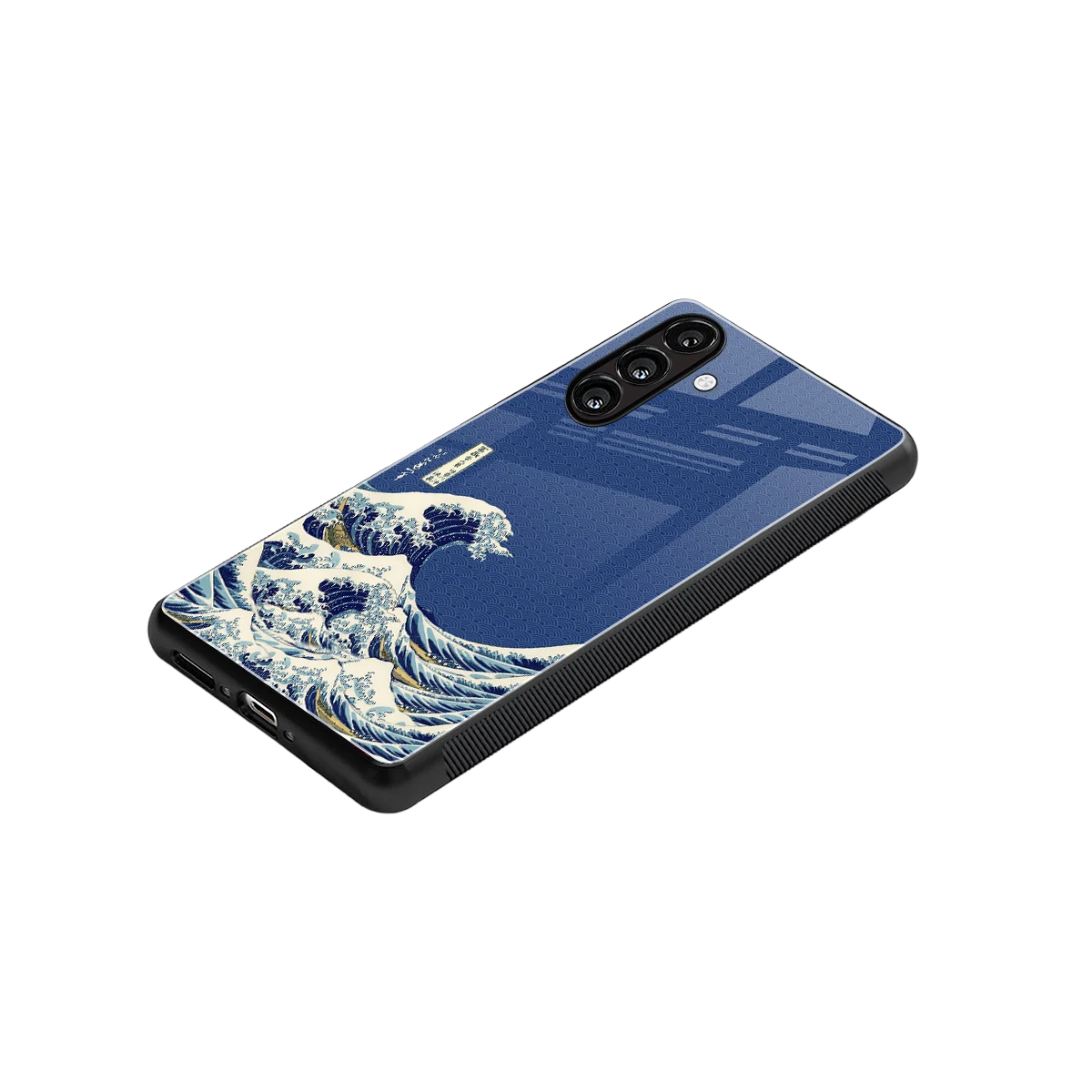 Waves stylish phone case for samsung galaxy a17 5g | glossy glass and slim fit