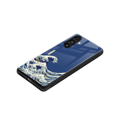 Waves stylish phone case for samsung galaxy a36 5g | glossy glass and slim fit