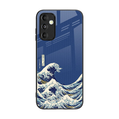 Waves back phone cover | glass case for samsung galaxy m14 5g