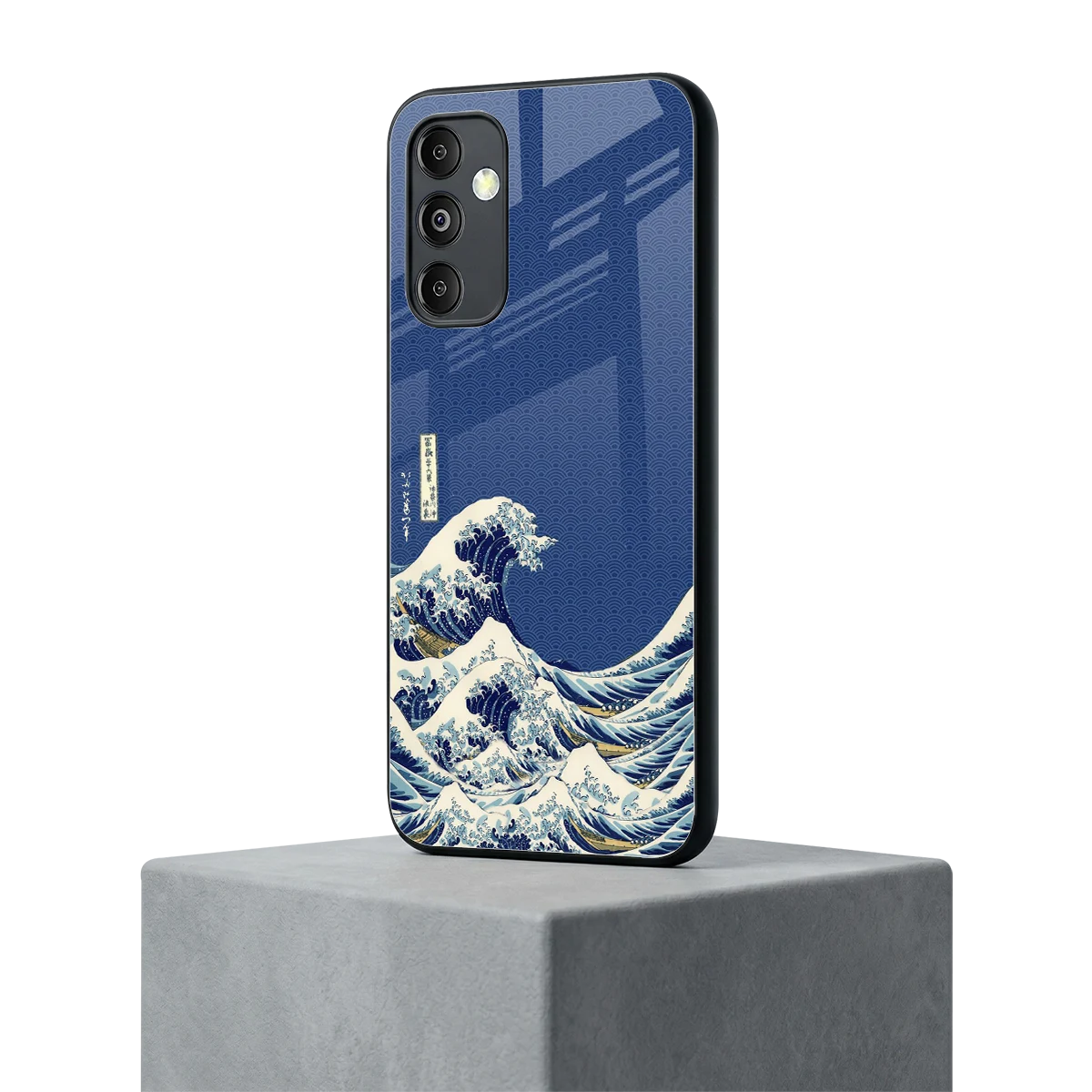 Waves samsung galaxy m14 5g mobile cover | shockproof glass phone case