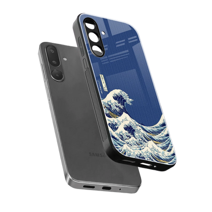Waves sleek samsung galaxy m16 5g cover with tempered glass back and TPU edges