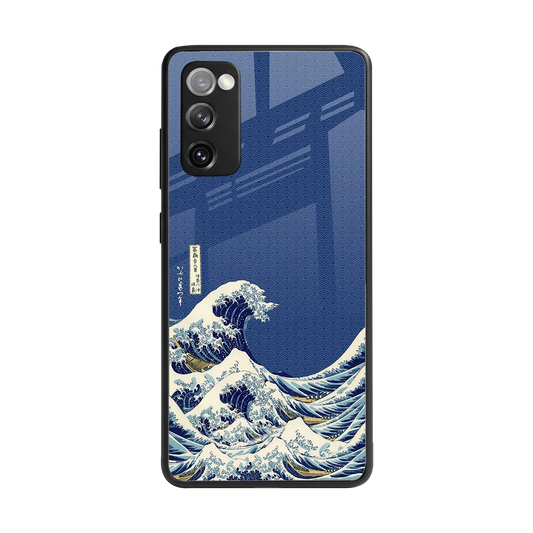 Waves back phone cover | glass case for samsung galaxy s20 fe