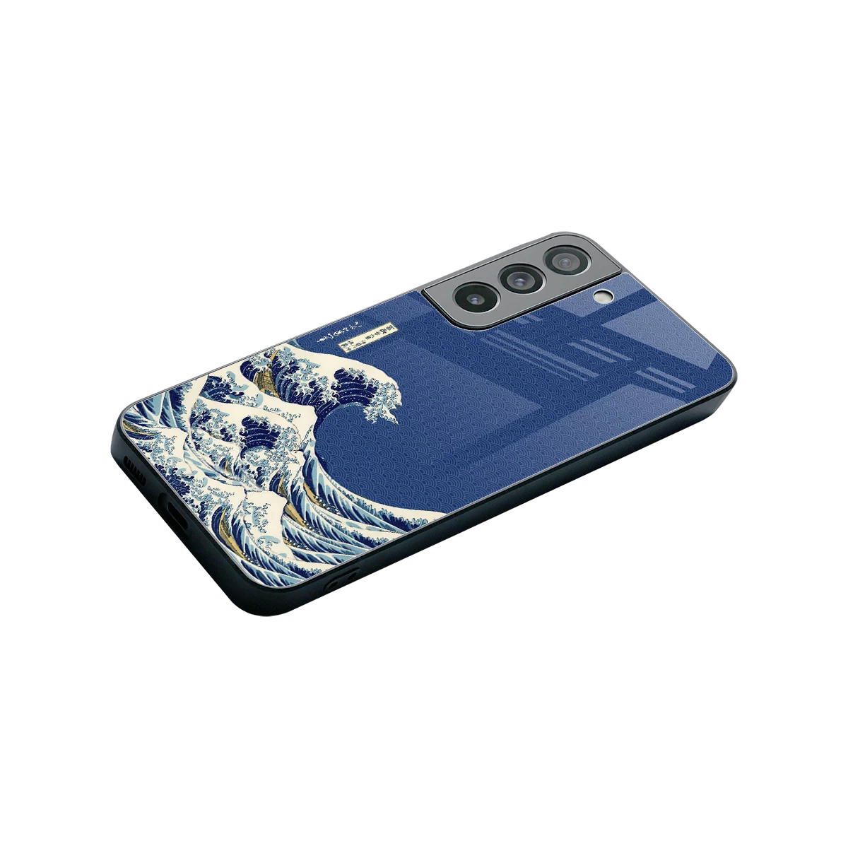 Waves stylish phone case for samsung galaxy s22 | glossy glass and slim fit