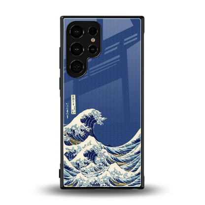 Waves back phone cover | glass case for samsung galaxy s24 ultra