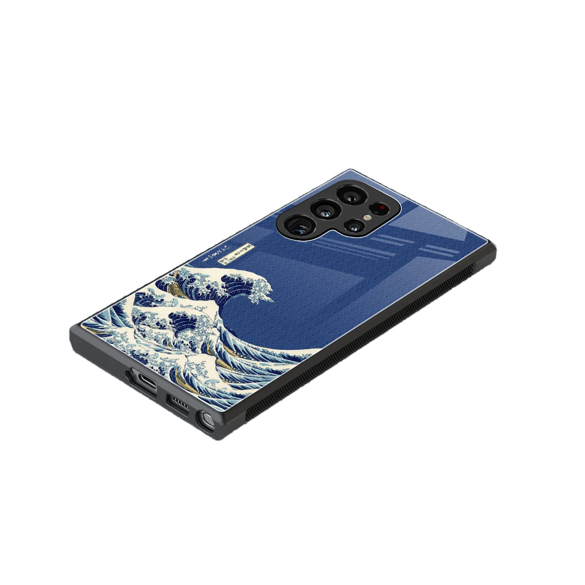 Waves stylish phone case for samsung galaxy s24 ultra | glossy glass and slim fit
