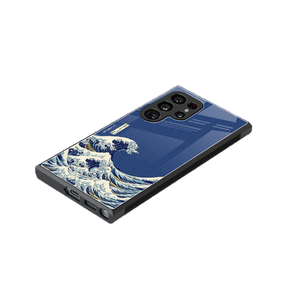 Waves stylish phone case for samsung galaxy s24 ultra | glossy glass and slim fit