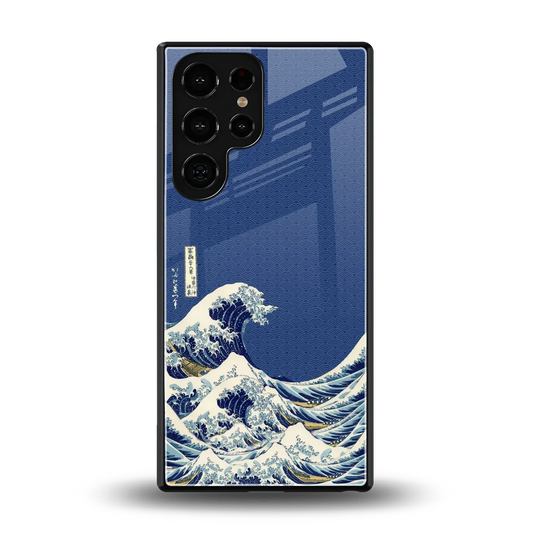 Waves back phone cover | glass case for samsung galaxy s25 ultra