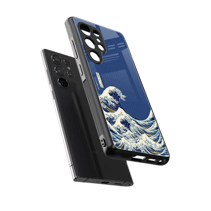 Waves sleek samsung galaxy s25 ultra cover with tempered glass back and TPU edges