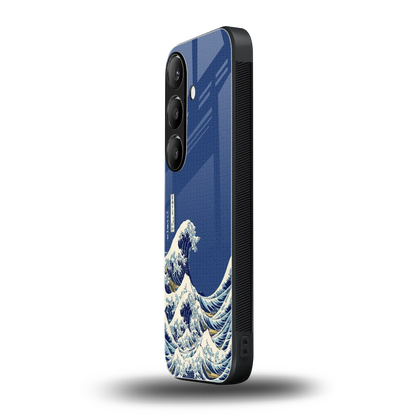 Waves samsung galaxy s24 mobile cover | shockproof glass phone case