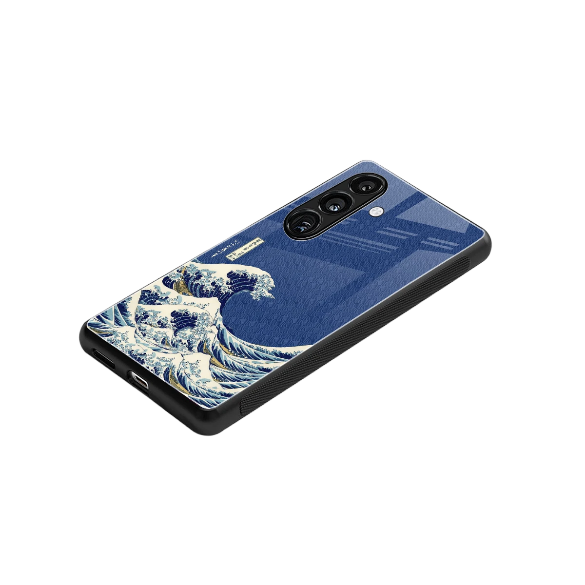 Waves stylish phone case for samsung galaxy s24 | glossy glass and slim fit