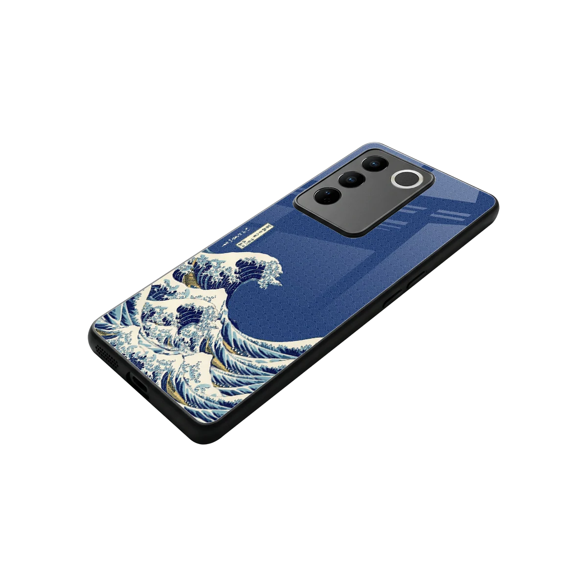 Waves stylish phone case for vivo v27 5g | glossy glass and slim fit