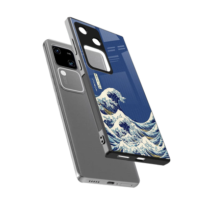 Waves sleek vivo v30 cover with tempered glass back and TPU edges