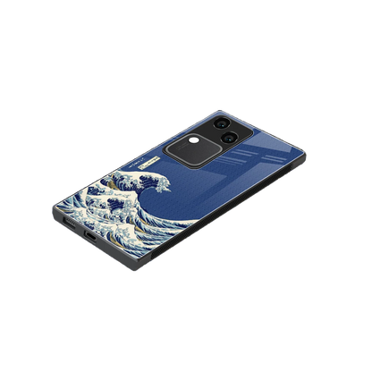 Waves stylish phone case for vivo v30 | glossy glass and slim fit