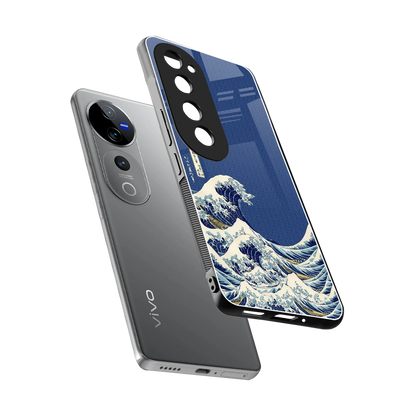 Waves sleek vivo v40 pro cover with tempered glass back and TPU edges
