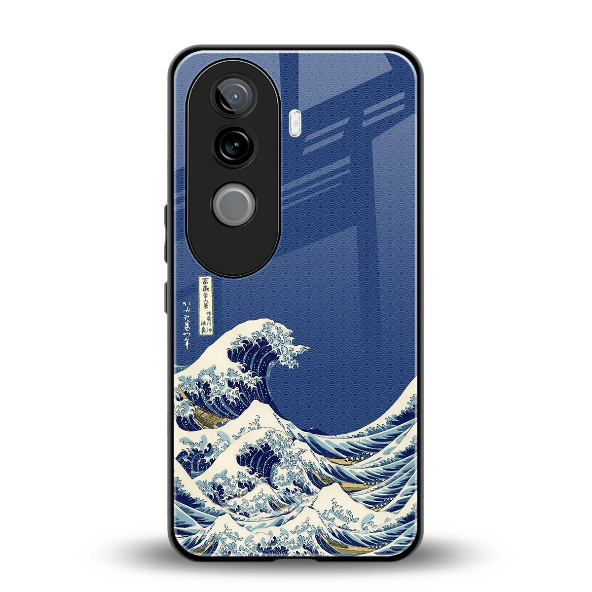 Waves back phone cover | glass case for vivo v40e
