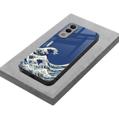 Waves stylish phone case for vivo v70 fe | glossy glass and slim fit