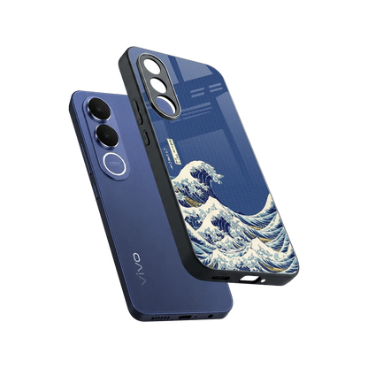 Waves sleek vivo v70 fe cover with tempered glass back and TPU edges