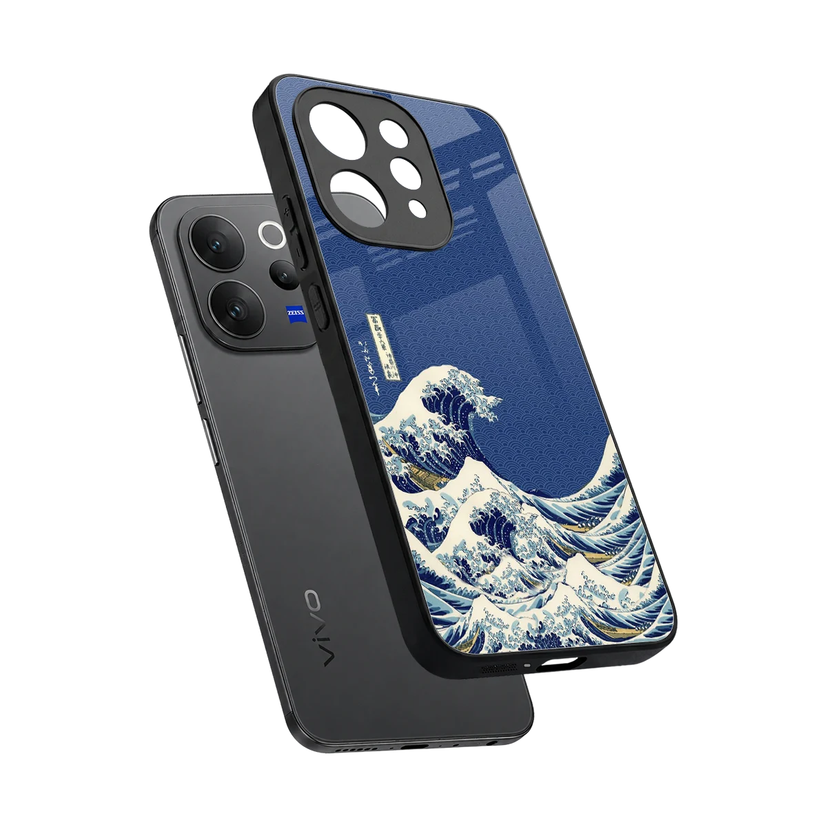 Waves sleek vivo v70 elite cover with tempered glass back and TPU edges