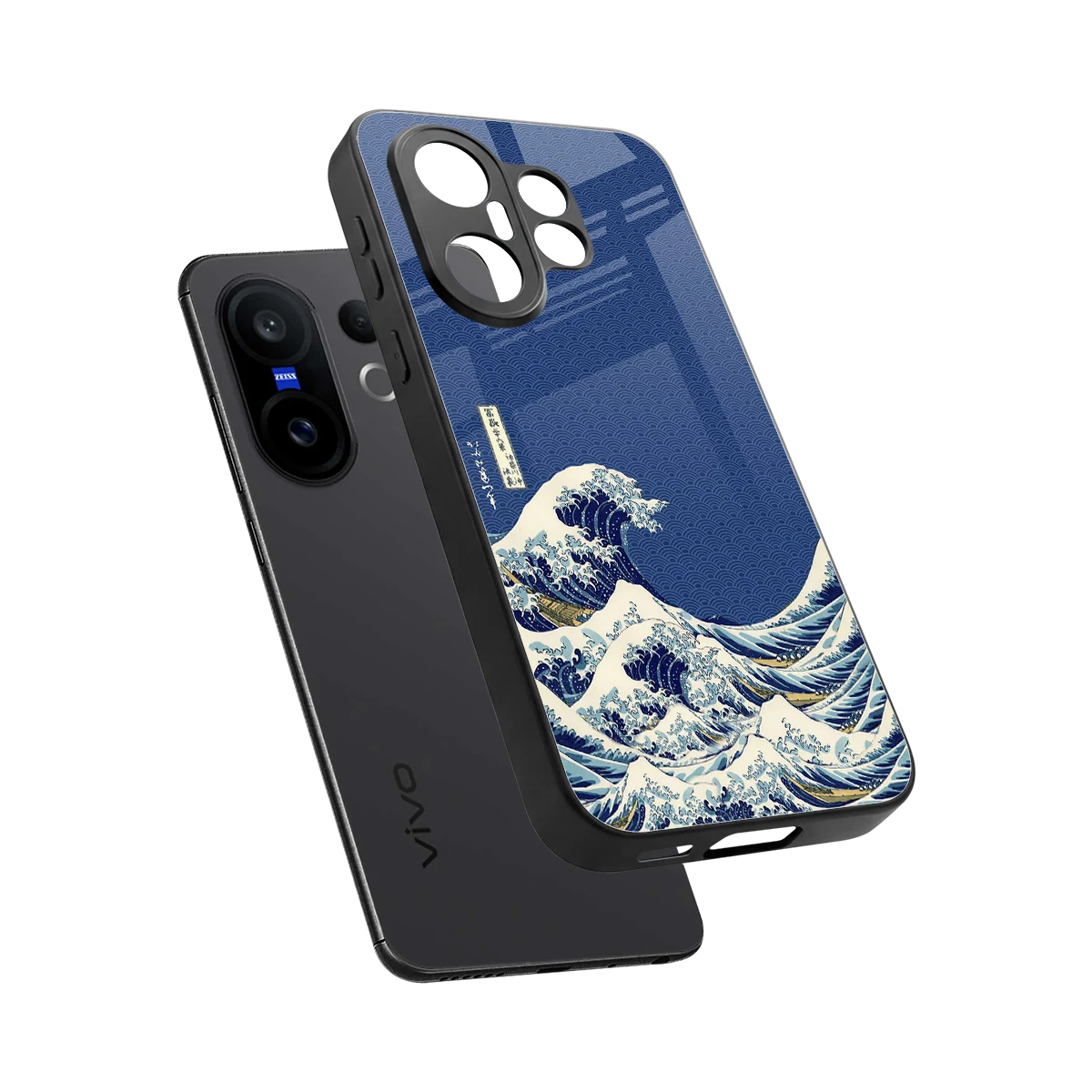 Waves sleek vivo x200 fe cover with tempered glass back and TPU edges