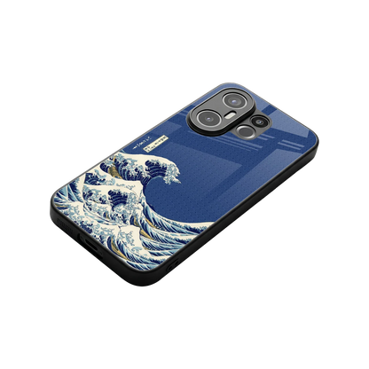 Waves stylish phone case for vivo x200 fe | glossy glass and slim fit