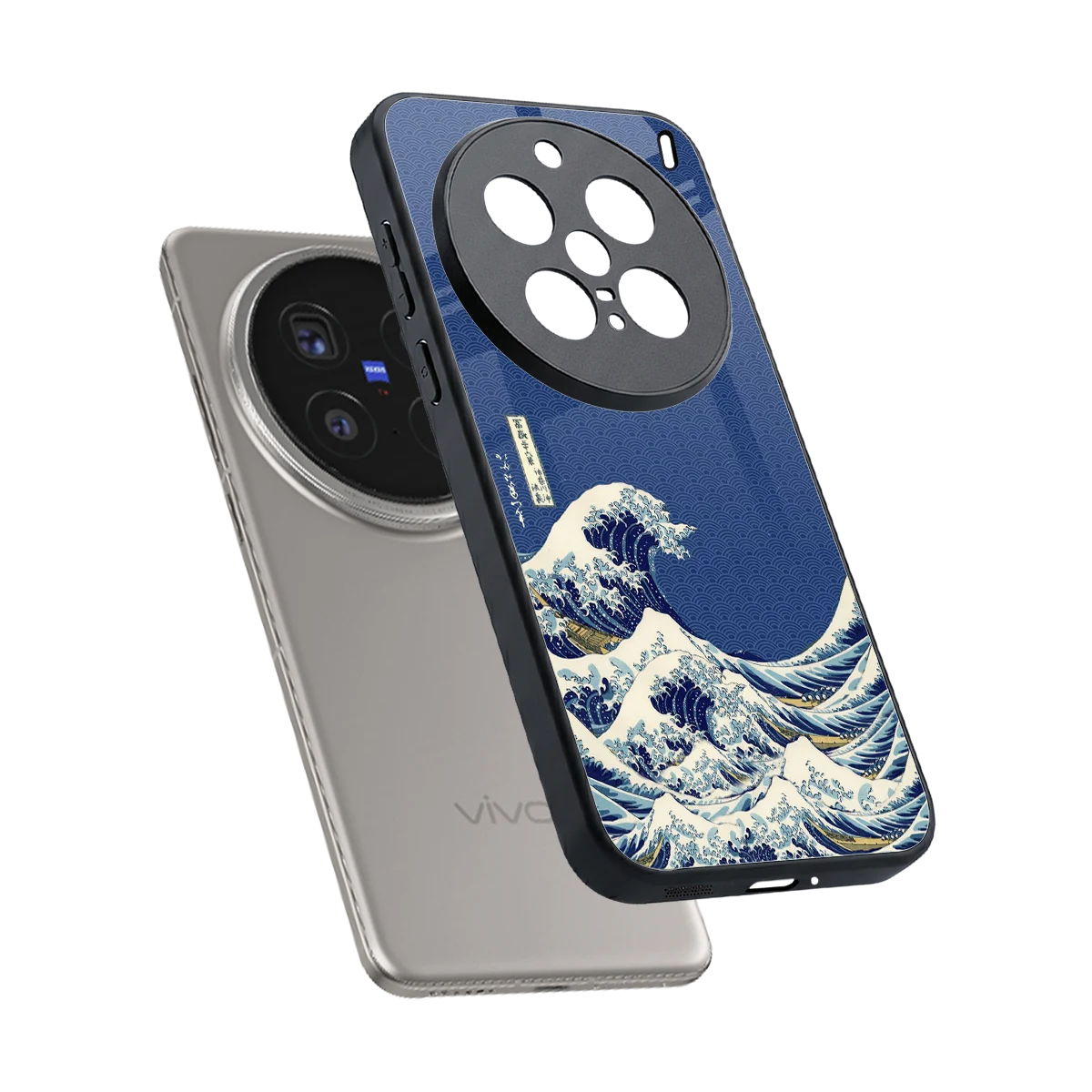 Waves sleek vivo x200 pro cover with tempered glass back and TPU edges