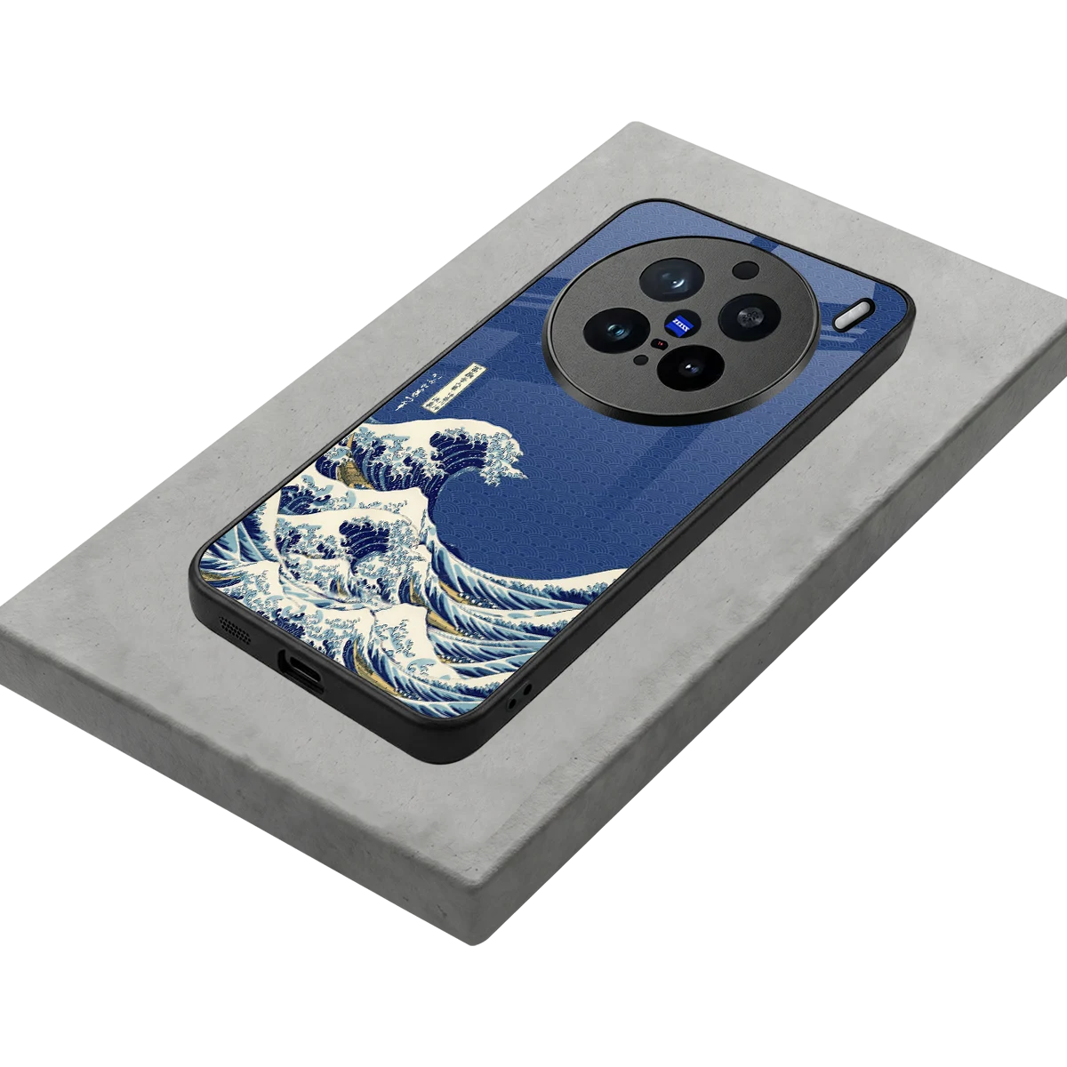 Waves stylish phone case for vivo x200 pro | glossy glass and slim fit