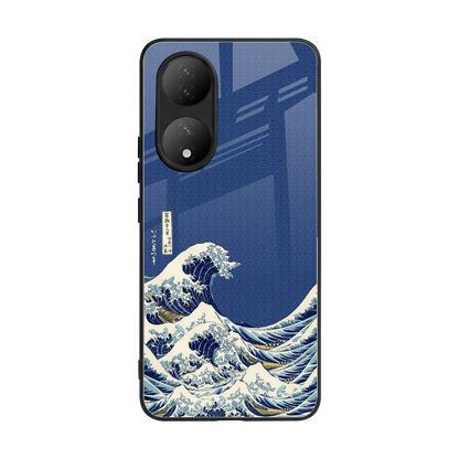 Waves back phone cover | glass case for Vivo-y100