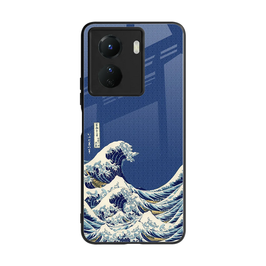 Waves back phone cover | glass case for vivo y16