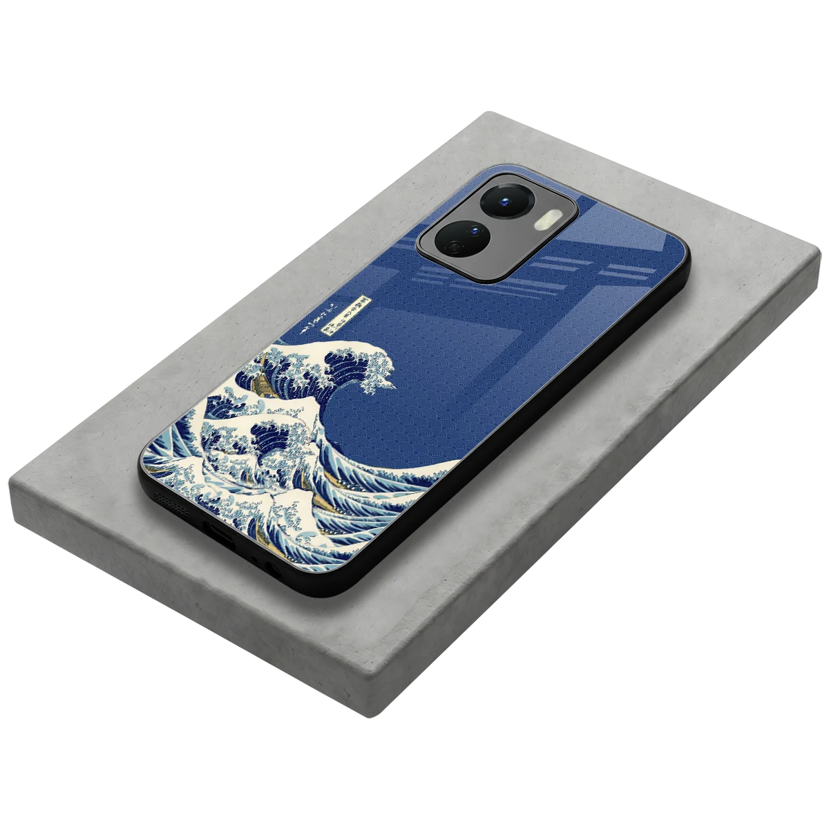 Waves stylish phone case for vivo y16 | glossy glass and slim fit