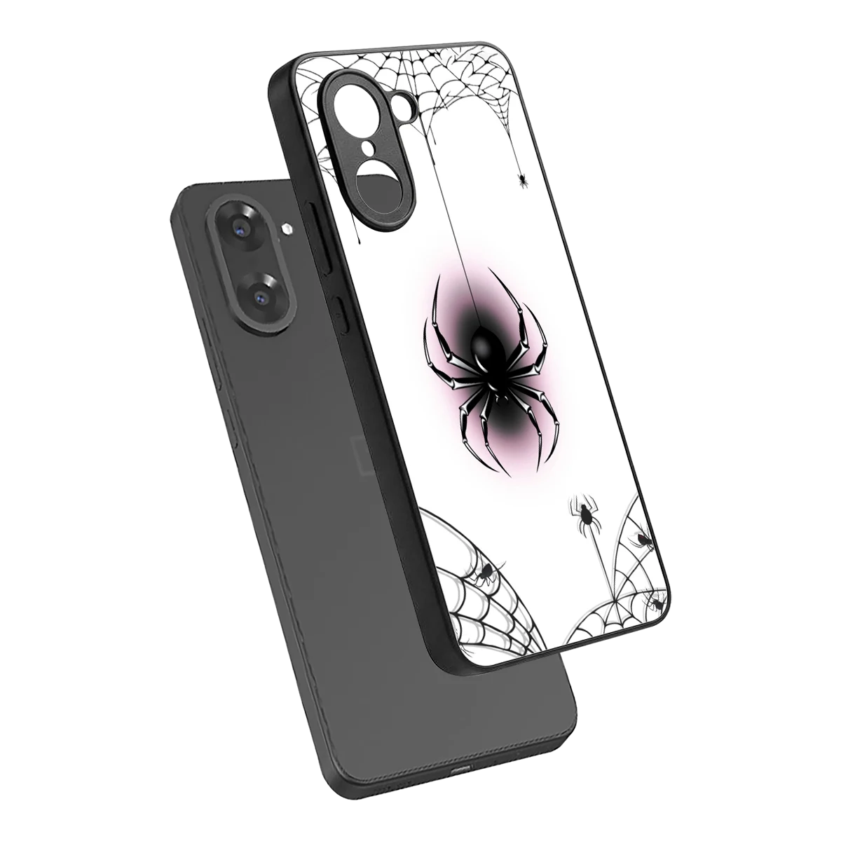 Webbed Wonder sleek oneplus nord ce5 5g cover with tempered glass back and TPU edges