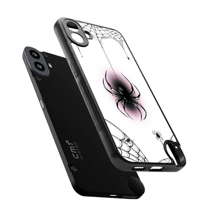 Webbed Wonder sleek cmf nothing phone 1 cover with tempered glass back and TPU edges