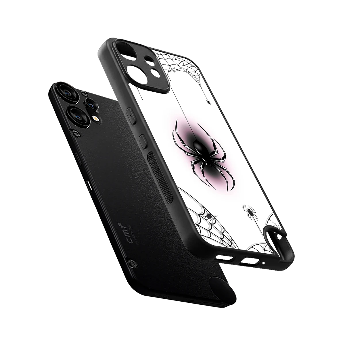 Webbed Wonder sleek cmf nothing phone 2 pro cover with tempered glass back and TPU edges