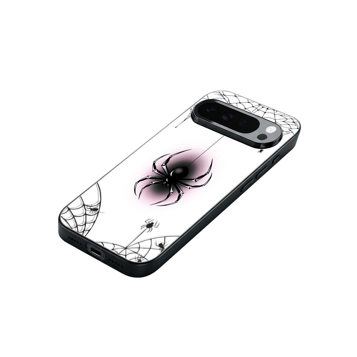Webbed Wonder stylish phone case for google pixel 10 pro xl | glossy glass and slim fit