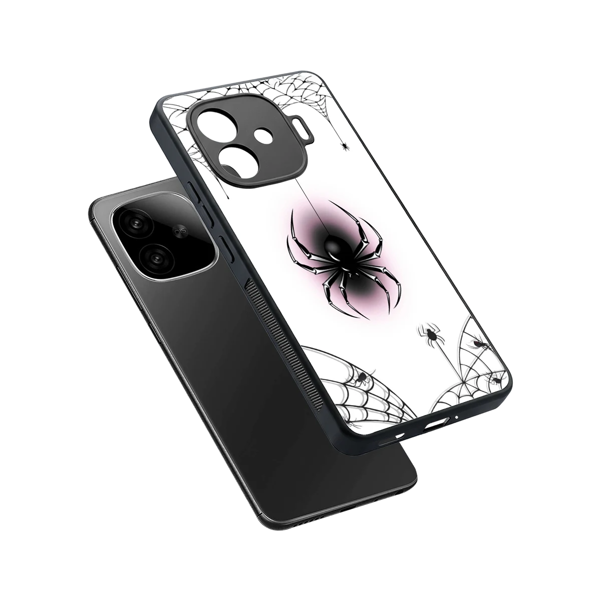 Webbed Wonder sleek iqoo neo 10r 5g cover with tempered glass back and TPU edges