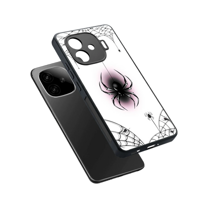 Webbed Wonder sleek iqoo neo 10r 5g cover with tempered glass back and TPU edges