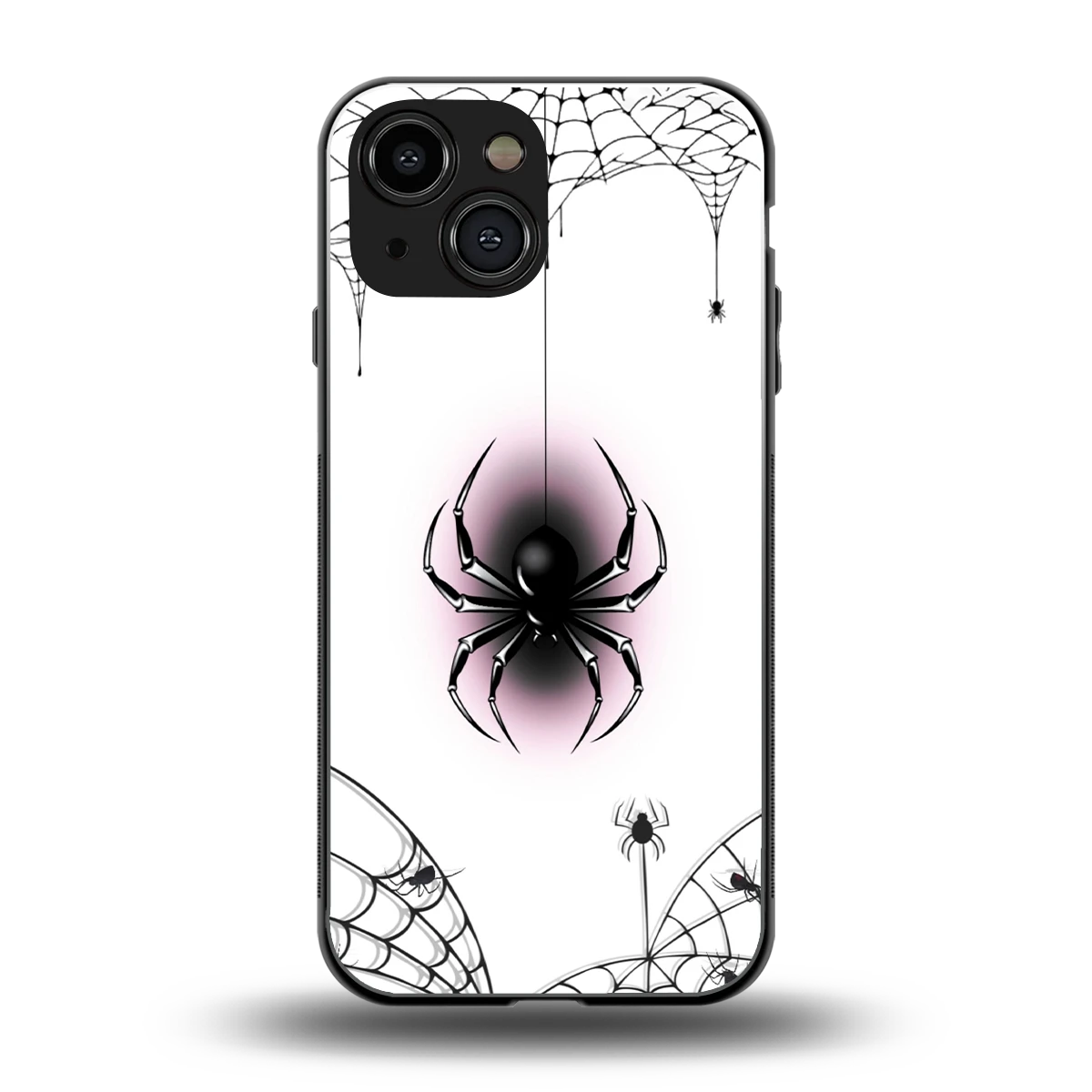 Webbed Wonder back phone cover | glass case for iphone 13 mini