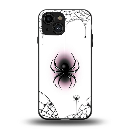 Webbed Wonder back phone cover | glass case for iphone 13 mini