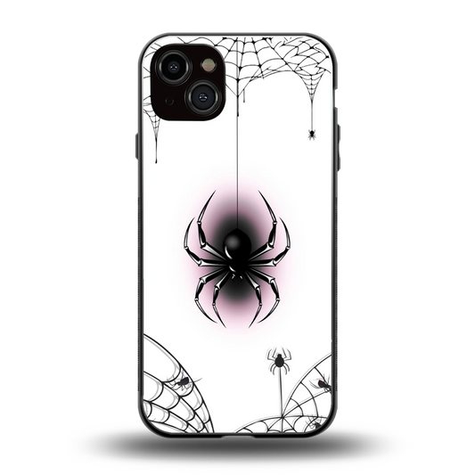 Webbed Wonder back phone cover | glass case for iphone 14 plus