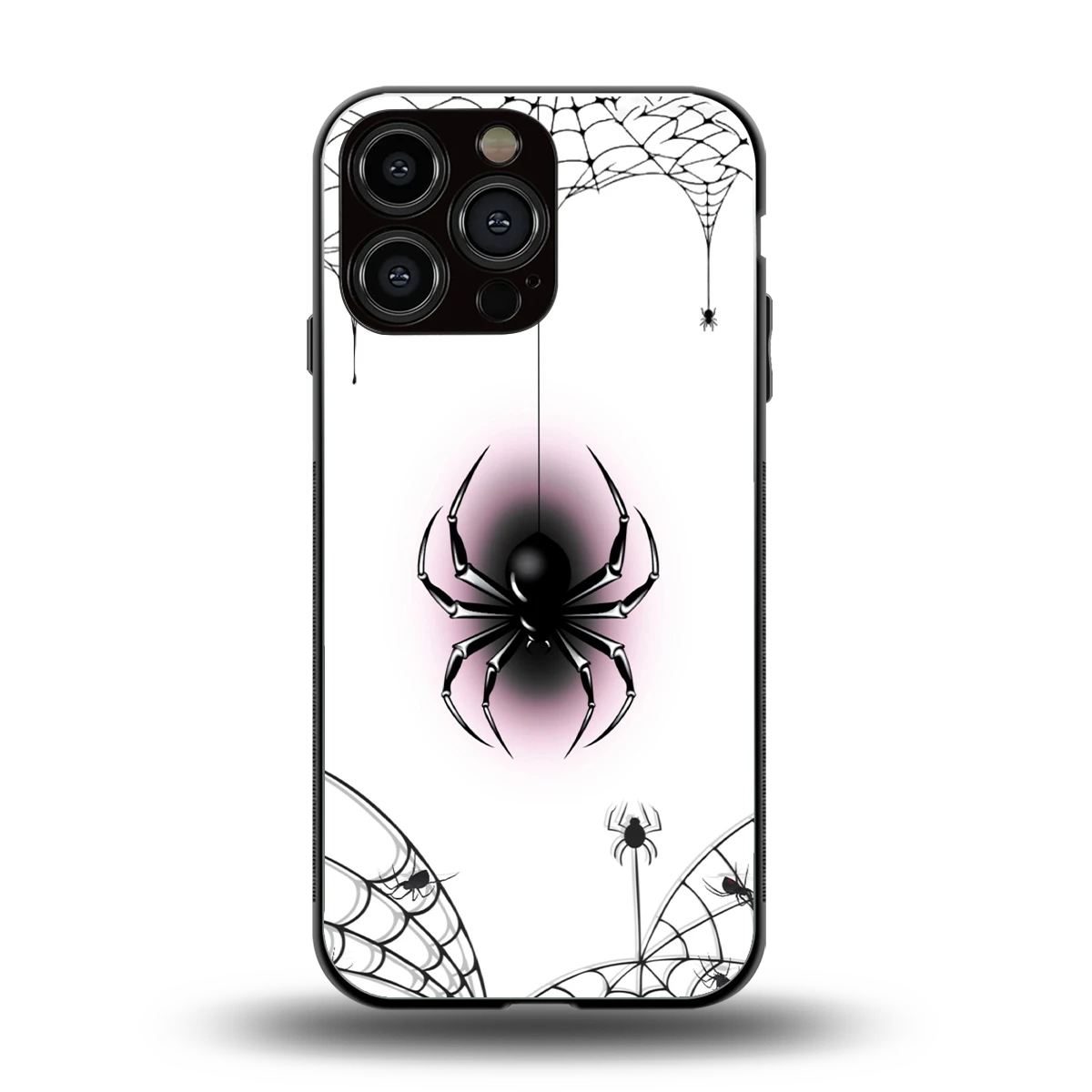Webbed Wonder back phone cover | glass case for iphone 15 pro max