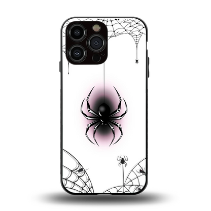 Webbed Wonder back phone cover | glass case for iphone 15 pro max