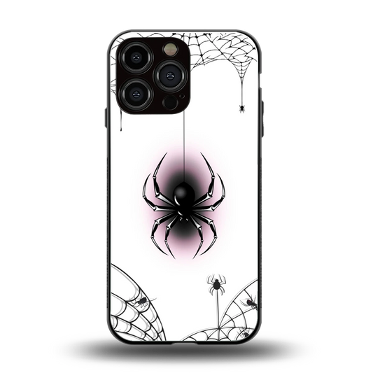 Webbed Wonder back phone cover | glass case for iphone 15 pro max