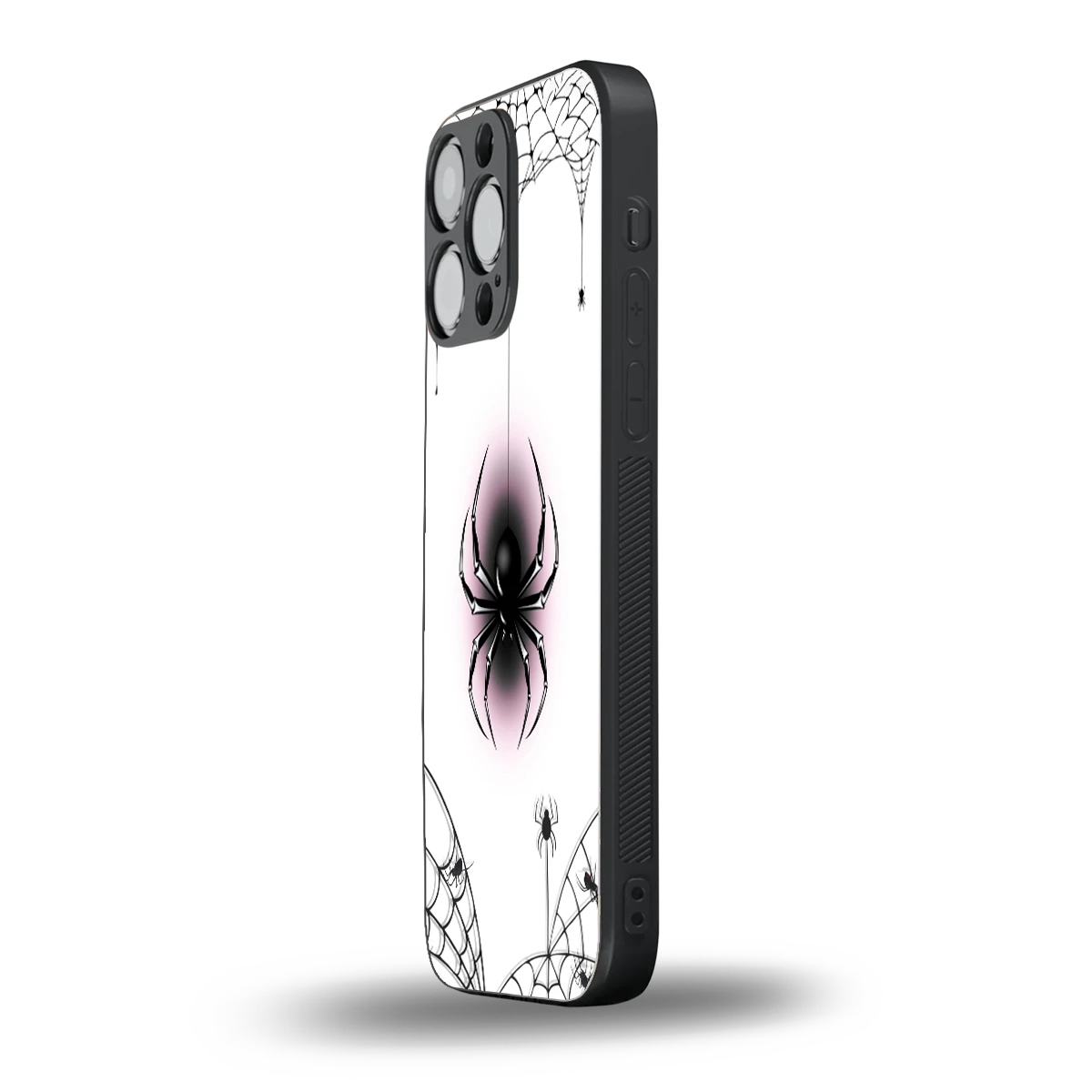 Webbed Wonder iphone 15 pro max mobile cover | shockproof glass phone case