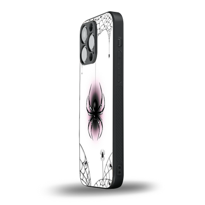 Webbed Wonder iphone 15 pro max mobile cover | shockproof glass phone case