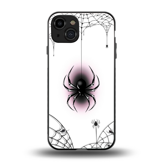 Webbed Wonder back phone cover | glass case for iphone 15