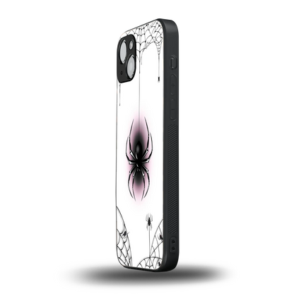 Webbed Wonder iphone 15 mobile cover | shockproof glass phone case