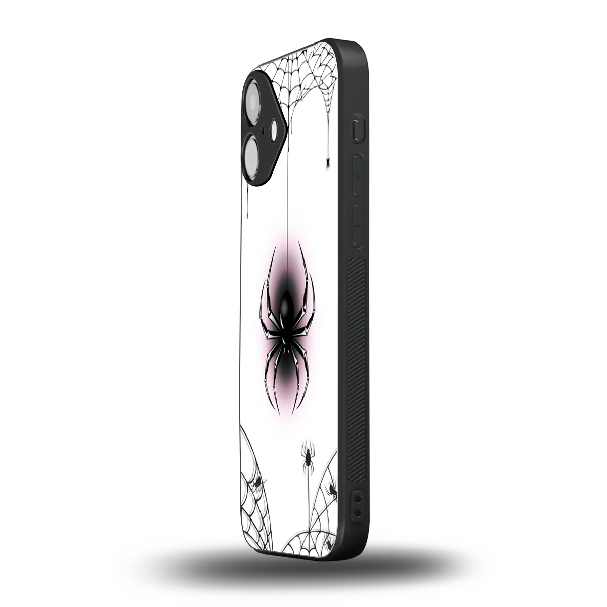 Webbed Wonder iphone 16 plus mobile cover | shockproof glass phone case
